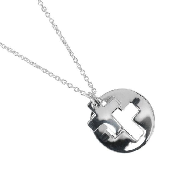 Tiffany & Co. Jewelry - Tiffany & Co Stencil Cross Silver 925 3.18 g Necklace